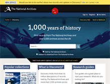 Tablet Screenshot of discovery.nationalarchives.gov.uk